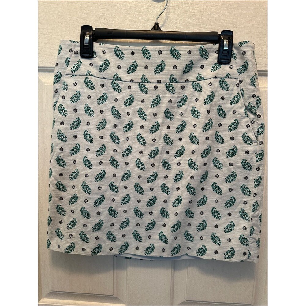 Women’s Paisley Print Skirt 98% Cotton 2% Spandex Size 6